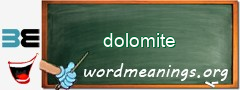 WordMeaning blackboard for dolomite